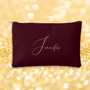 Pochette À Accessoires Monogramme d'or de Bourgogne moderne Maquillage Co