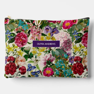 Pochette À Accessoires monogramme motif rose vintage