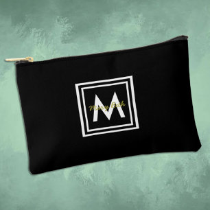 Pochette À Accessoires Monogramme noir personnalisé
