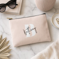 Monogramme Rose Pâle Élégant Moderne