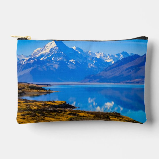 Pochette À Accessoires Mont Cook surplombant le lac Pukaki, NZ (Recto)