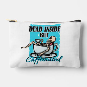 Pochette À Accessoires Mort À L'Intérieur Mais Café Aimant Squelette Aima