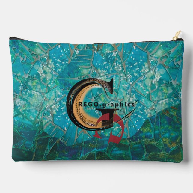 Pochette À Accessoires Mosaic Lg Ziphed_Bag Turtles Indigénérosité Accès (Verso)