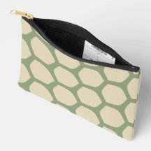 Motif Abstrait Neutre Vert et Beige Minimal