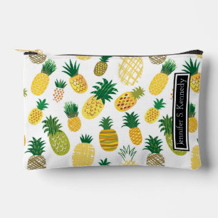 Pochette À Accessoires Motif branché à l'ananas   Ajouter Votre Nom