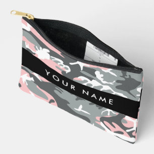 Pochette À Accessoires Motif camouflage rose et gris Personnalisez votre 