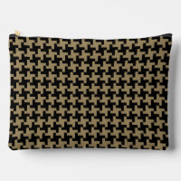 Motif Classique Clous Tête Dorée Marron Et Noir