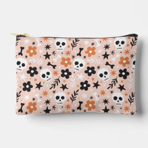 Pochette À Accessoires Motif crâne de fleurs