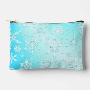 Pochette À Accessoires Motif Crystal Snowflakes