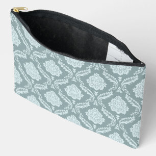 Pochette À Accessoires Motif damassé rococo œuf de canard bleu+ sarcelle
