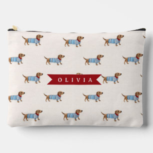Pochette À Accessoires Motif de chien Dachshund mignon et chic personnali