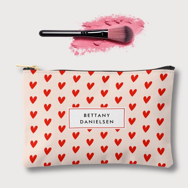 Pochette À Accessoires Motif de coeur mignon Red Love (Créateur téléchargé)