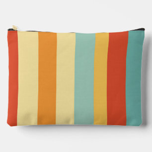 Pochette À Accessoires Motif de couleur rétro rayé