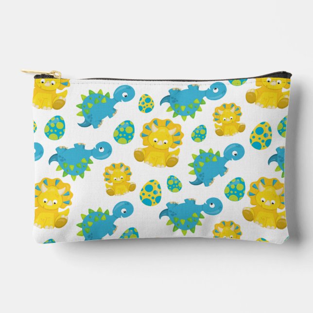 Pochette À Accessoires Motif De Dinosaures, Dinosaures Mignons, Baby Dino (Recto)