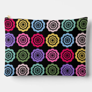 Pochette À Accessoires Motif de fleur numérique coloré grand