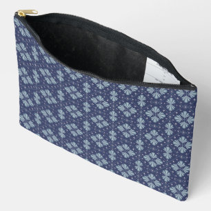 Pochette À Accessoires Motif de formes géométriques bleues