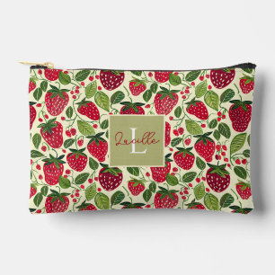 Pochette À Accessoires Motif de fraise personnalisé mignon