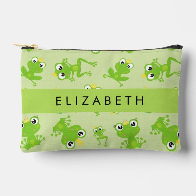 Pochette À Accessoires Motif de grenouille, Grenouille verte, Prince de g (Recto)