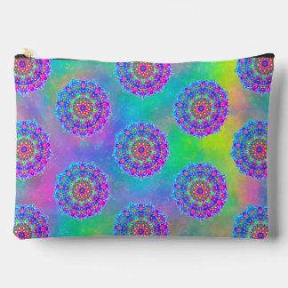 Pochette À Accessoires Motif de Mandala bleu violet Boho