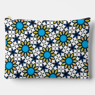 Pochette À Accessoires Motif de marguerite géométrique funky