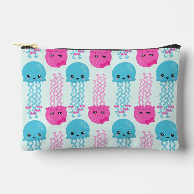 Pochette À Accessoires Motif de méduses, Mignonne méduse, Sea Animaux (Recto)