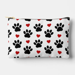 Pochette À Accessoires Motif De Pâtes, Pâtes De Chien, Pâtes Noires, Coeu