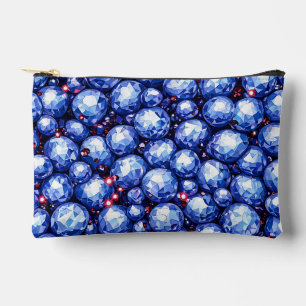 Pochette À Accessoires Motif de pierres précieuses bleues scintillantes