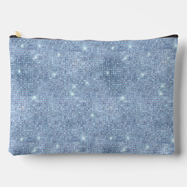 Pochette À Accessoires Motif de séquence bleu pâle (Recto)
