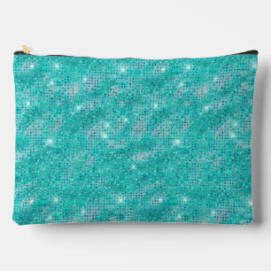 Pochette À Accessoires Motif de séquence turquoise