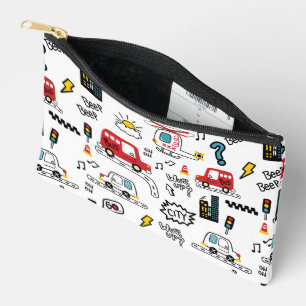 Pochette À Accessoires Motif de transport ludique pour enfants 