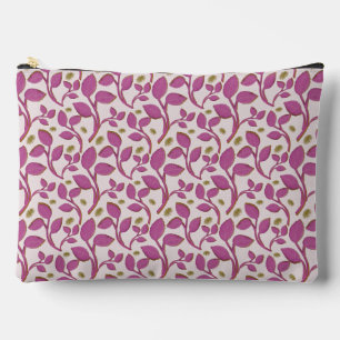 Pochette À Accessoires Motif de vigne botanique rose   Feuille florale él
