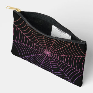 Pochette À Accessoires Motif d'Halloween violet orange noir
