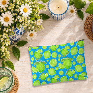 Pochette À Accessoires Motif dispersé de fruits citriques verts lime gras