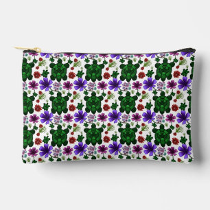 Pochette À Accessoires Motif floral de tortues 