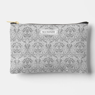 Pochette À Accessoires Motif floral gris élégant