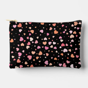 Pochette À Accessoires Motif Fond de la Saint-Valentin 2023 avec cœur    