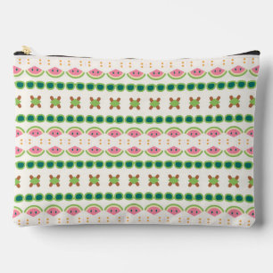 Pochette À Accessoires Motif géométrique à rayures inspiré de la pastèque