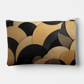 Pochette À Accessoires Motif géométrique Abstrait or et noir
