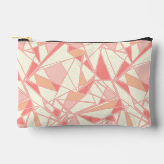 Pochette À Accessoires Motif géométrique abstrait rose beige