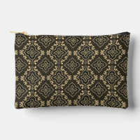 Motif géométrique doré et marron / Impression indi