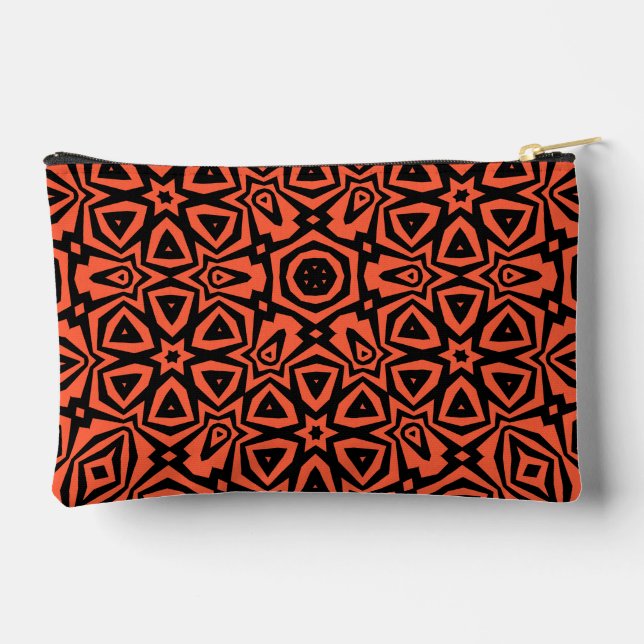 Pochette À Accessoires Motif Géométrique Vintage Mode Mignon        (Verso)