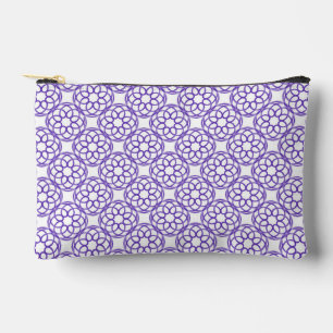 Pochette À Accessoires Motif géométrique violet blanc sans couture petit
