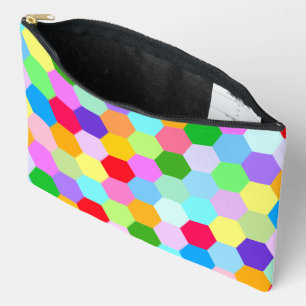 Pochette À Accessoires Motif Hexagon multicolore
