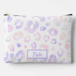 Pochette À Accessoires Motif léopard blanc métallique