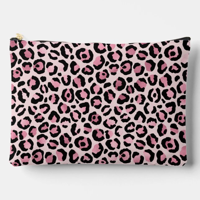 Pochette À Accessoires Motif léopard rose chic (Recto)
