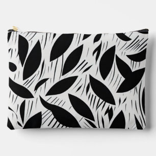 Pochette À Accessoires Motif minimaliste noir et blanc moderne