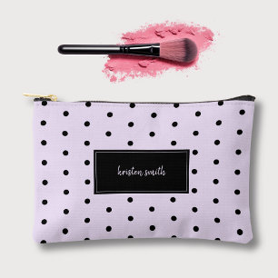 Pochette À Accessoires Motif Pois noir Lavender