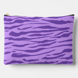 Pochette À Accessoires Motif Purple Zebra Stripes