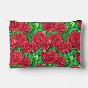 Pochette À Accessoires Motif Rose couleur rouge/Crimson