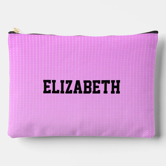 Pochette À Accessoires Motif rose points blancs (Recto)